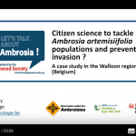 Let's talk about ambrosia international ragweed society observatoire wallon des ambroisies