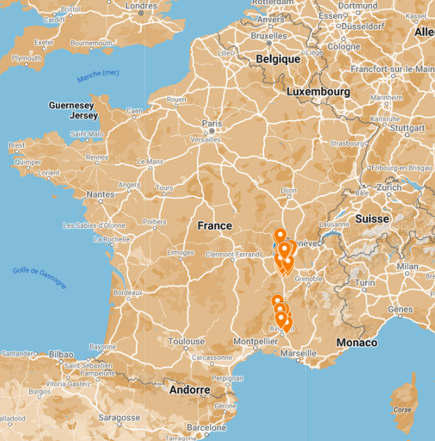 carte ophraella en France où chrysomèle de l'ambroisie prédateur insecte